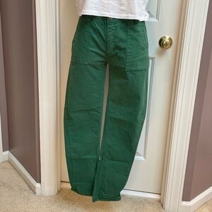 Green Utility Cotton Pants - Unbranded